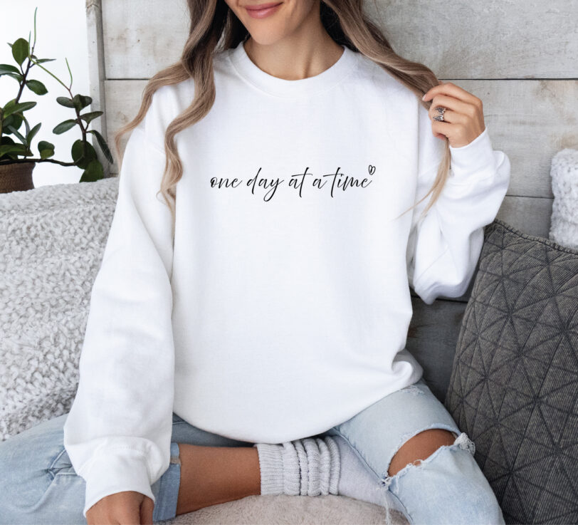 One Day at a Time Crewneck Sweatshirt