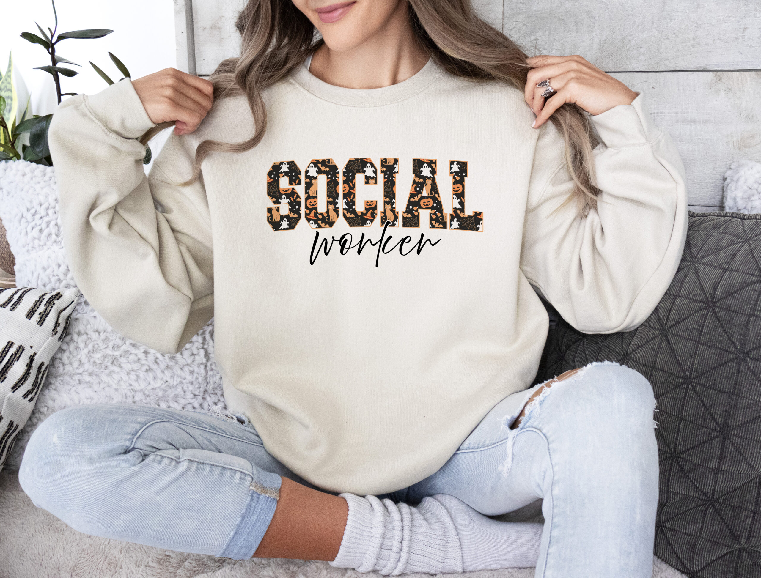 Social Worker Halloween Sweatshirt - Image 2